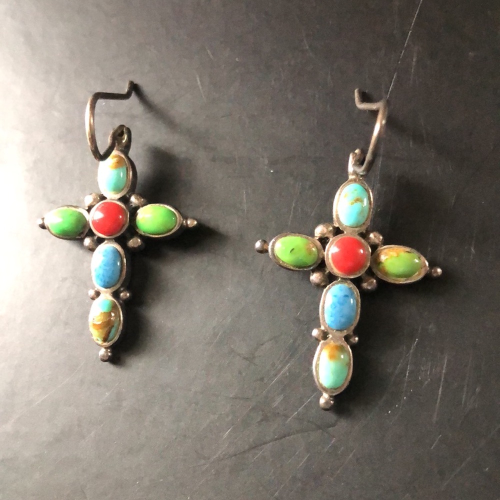 Turquoise earrings - Picture 2 of 3